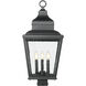 Raphael 3 Light 26.75 inch Sand Black Outdoor Post Mount Fixture