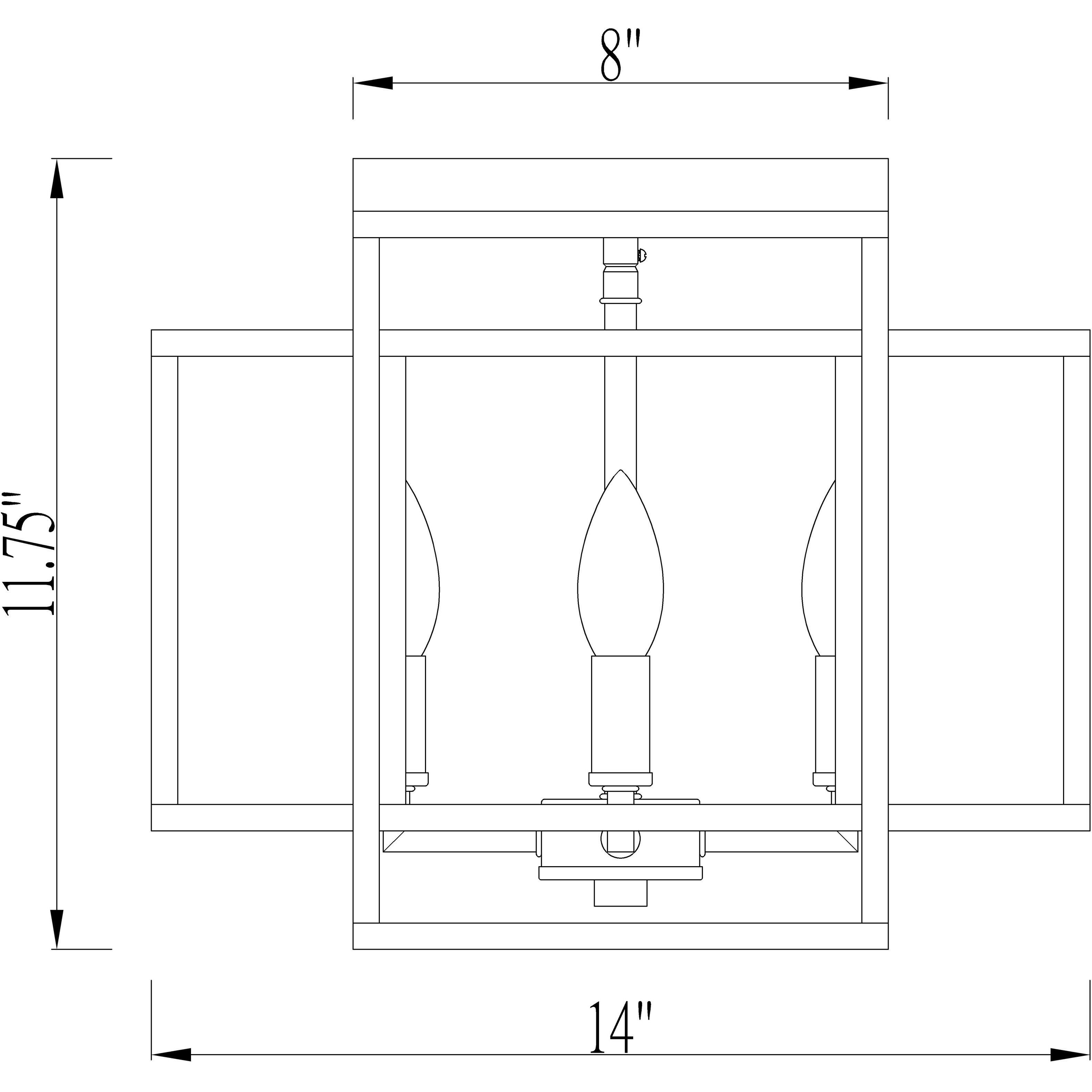 Titania 4 Light 14 inch Matte Black Flush Mount Ceiling Light in 6