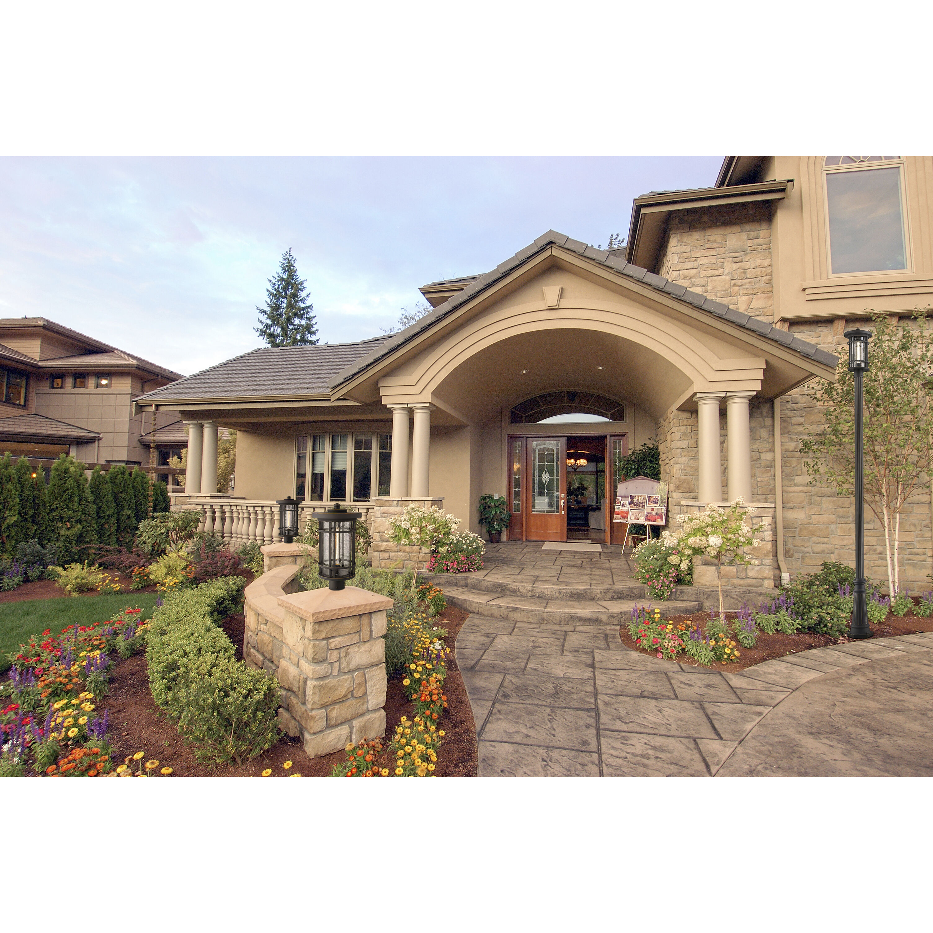 Jordan 1 Light 111.5 inch Oil Rubbed Bronze Outdoor Post Mounted Fixture in 13