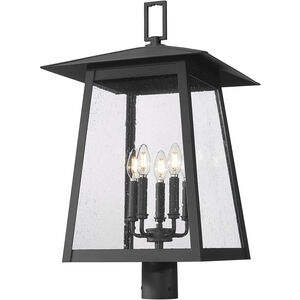 Rainer 5 Light 27.5 inch Black Outdoor Post Mounted Fixture in G9