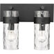 Fontaine 2 Light 14 inch Matte Black Vanity Wall Light