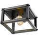 Kirkland 2 Light 12 inch Ashen Barnboard Flush Mount Ceiling Light