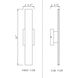 Stylet LED 24 inch Sand Black Outdoor Wall Light