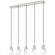 Aimie Linear Chandelier Ceiling Light in Brushed Nickel