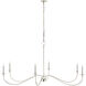 Arrington 6 Light 63 inch Polished Nickel Chandelier Ceiling Light