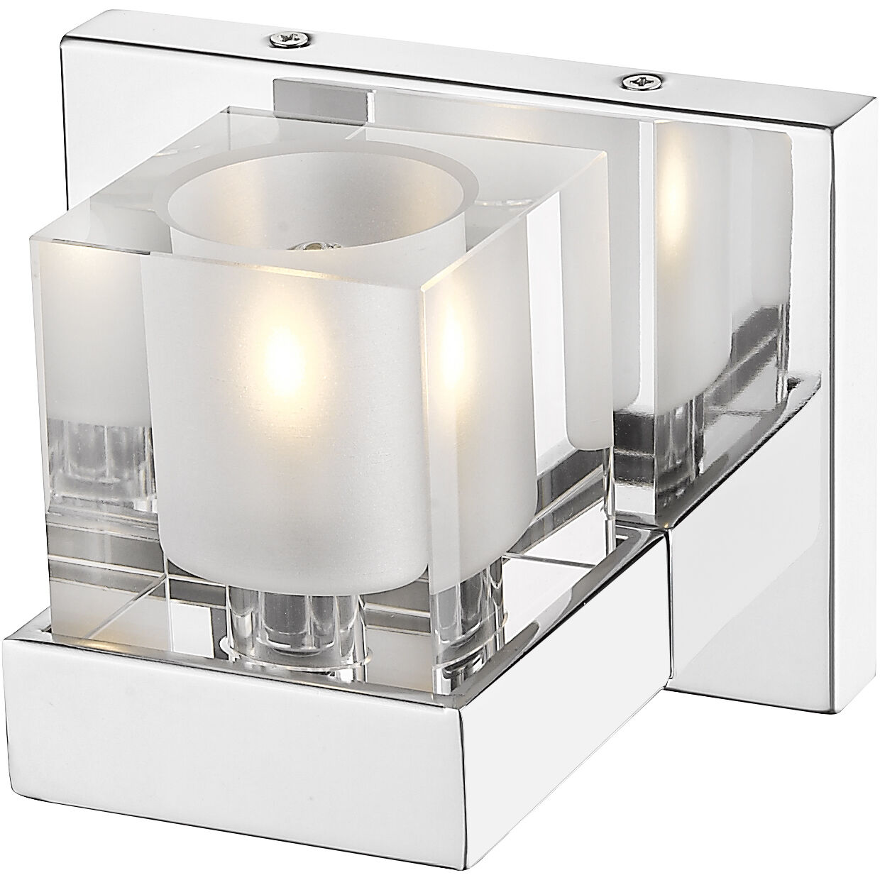 Fallon 1 Light 6 inch Chrome Wall Sconce Wall Light in G9, Clear and Frosted