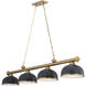 Cordon 4 Light 81.25 inch Heritage Brass Billiard Ceiling Light