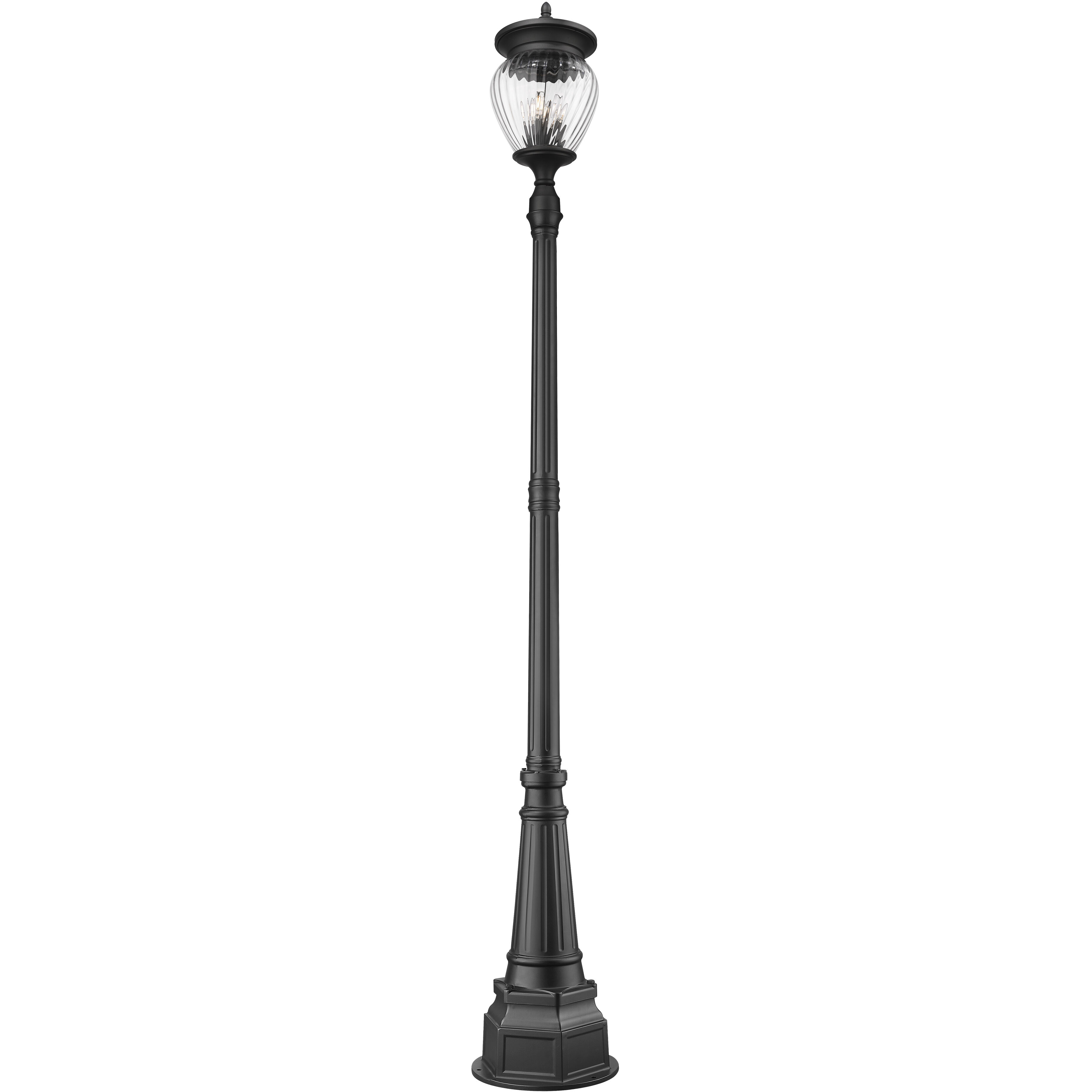 Davina 4 Light 107.25 inch Black Outdoor Post Mounted Fixture in G9