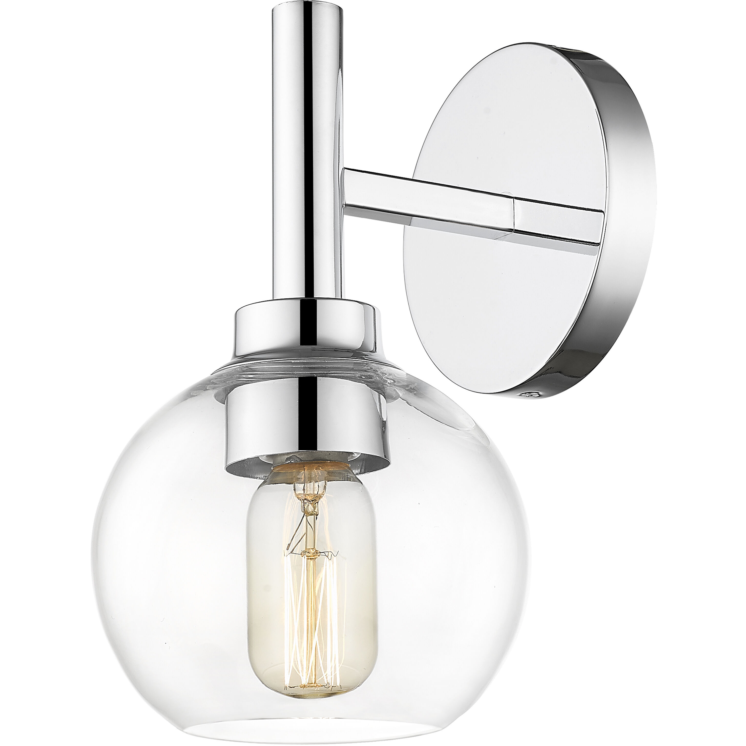 Sutton 1 Light 6 inch Chrome Wall Sconce Wall Light