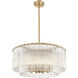Glacier 10 Light 27.5 inch Modern Gold Pendant Ceiling Light