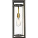 Dunbroch 1 Light 18.25 inch Deep Bronze and Outdoor Brass Outdoor Wall Light