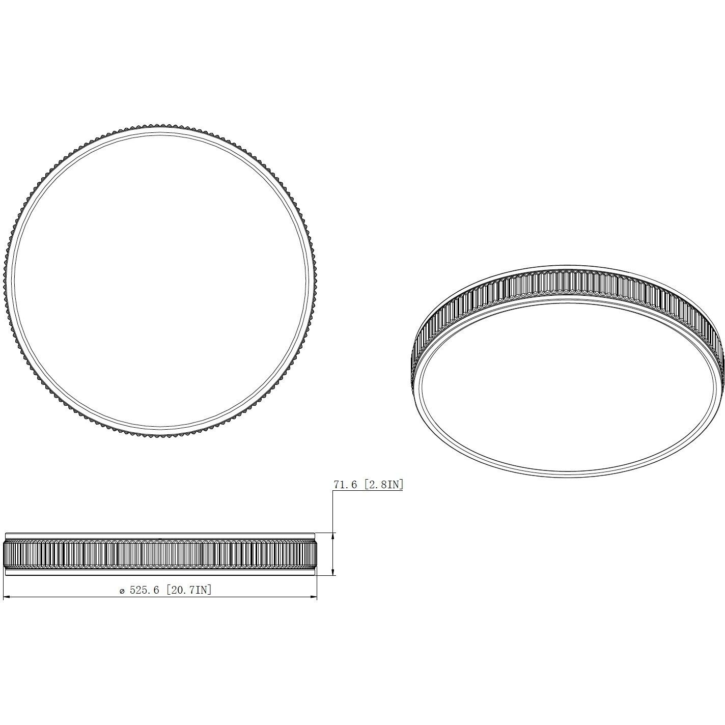 Stari LED 20.75 inch Matte Black Flush Mount Ceiling Light