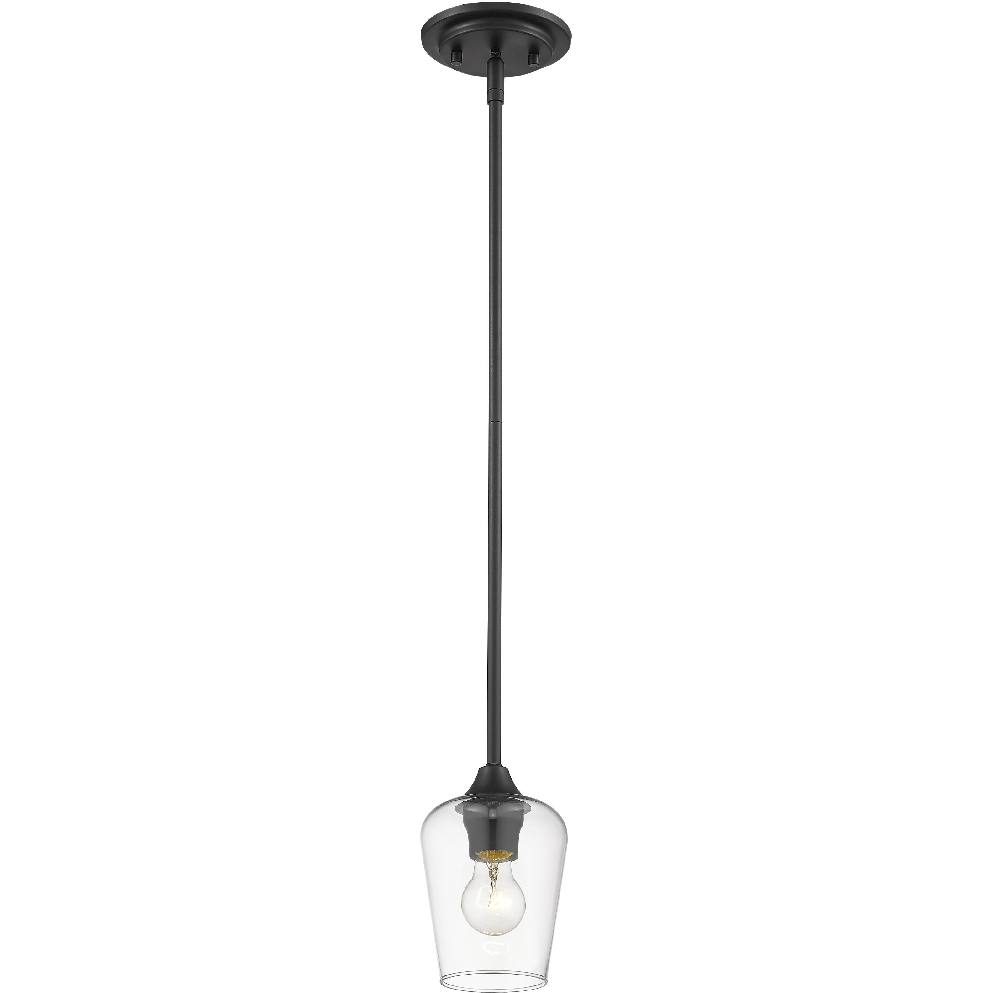 Joliet 1 Light 5.5 inch Matte Black Pendant Ceiling Light