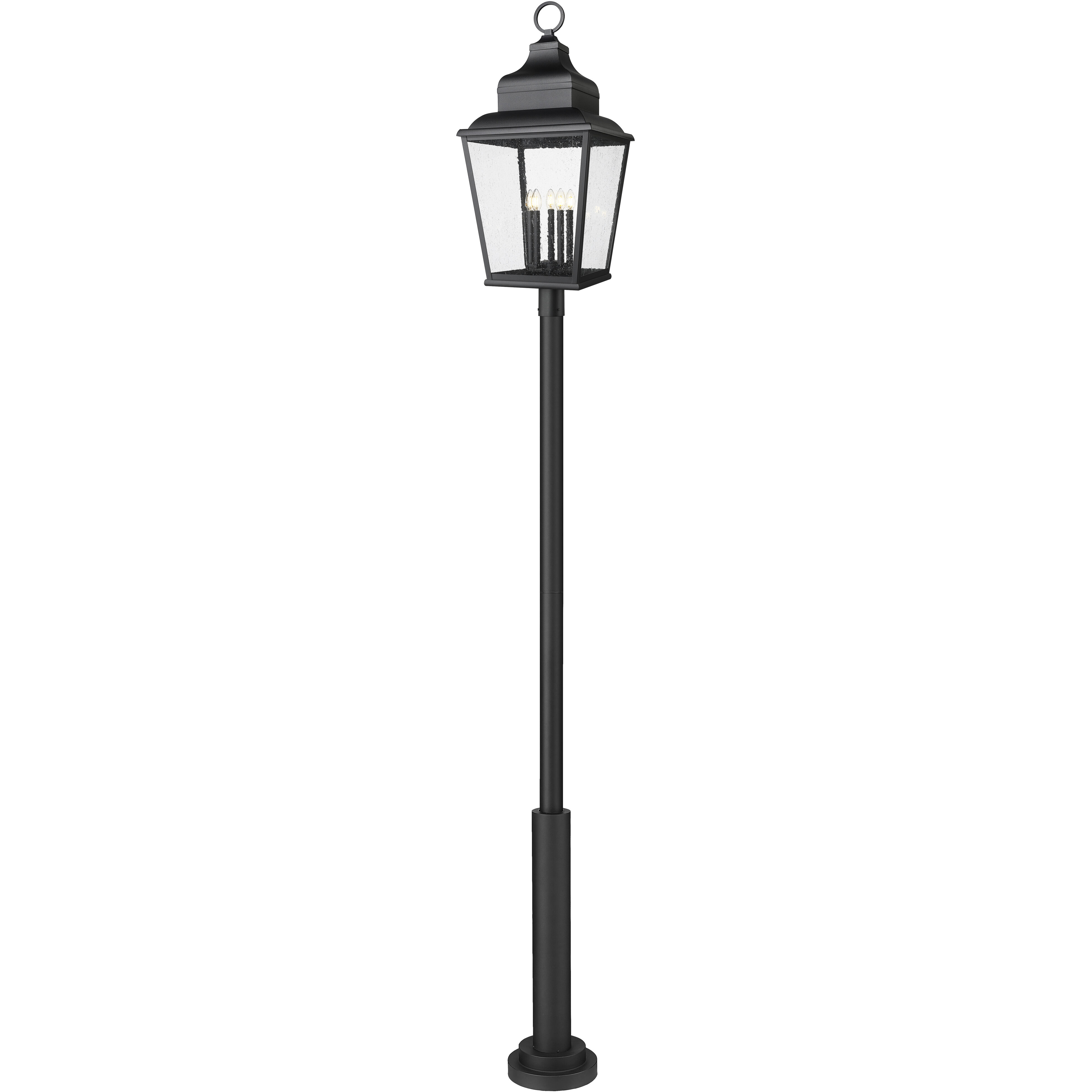 Raphael 5 Light 135.25 inch Sand Black Outdoor Post Mounted Fixture in Soft Sand Black