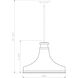 Reznor 1 Light 18 inch Brushed Nickel Pendant Ceiling Light