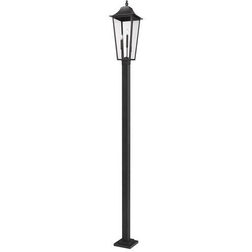 Gannon 3 Light 124 inch Black Outdoor Post Mounted Fixture in G9