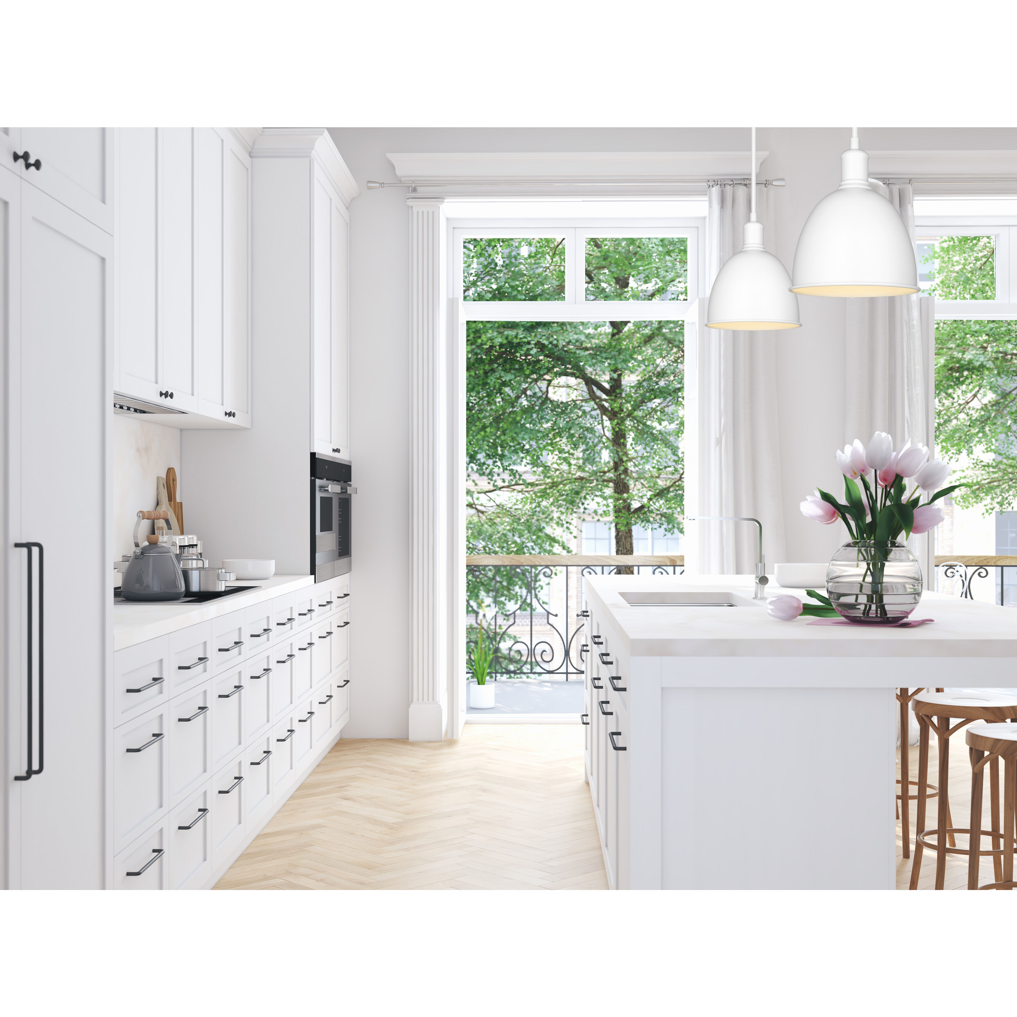 Sawyer 1 Light 8.25 inch Satin White Pendant Ceiling Light