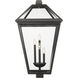 Talbot 4 Light 33.75 inch Black Outdoor Post Mount Fixture