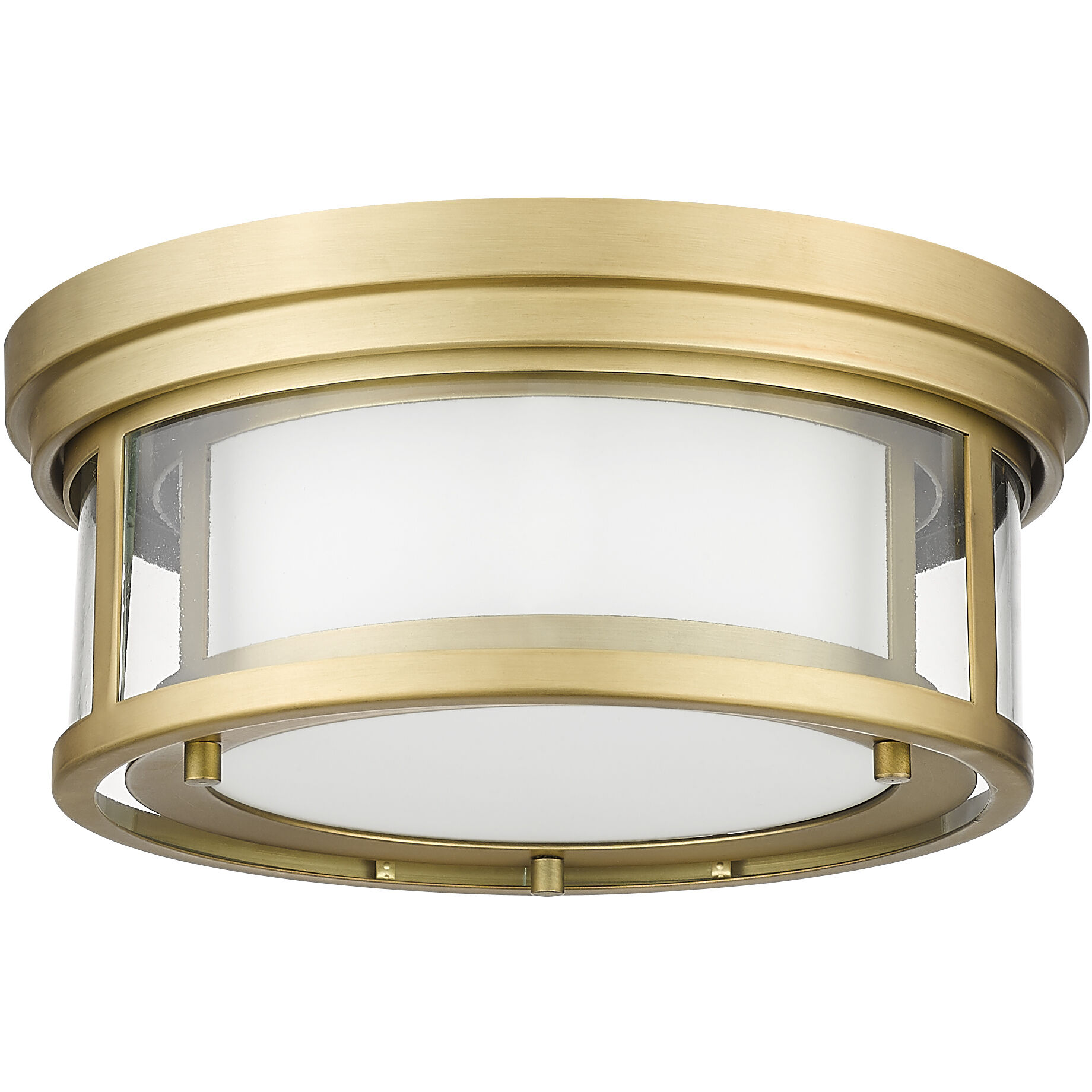 Willow 2 Light 12 inch Olde Brass Flush Mount Ceiling Light in Olde Bronze