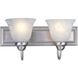 Lexington 2 Light 18 inch Brushed Nickel Vanity Wall Light in 4.55