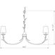 Aslin 8 Light 42 inch Textured White Chandelier Ceiling Light