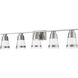 Ethos LED 40 inch Brushed Nickel Vanity Wall Light in Seedy Glass