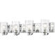 Beckett 4 Light 34 inch Chrome Vanity Wall Light