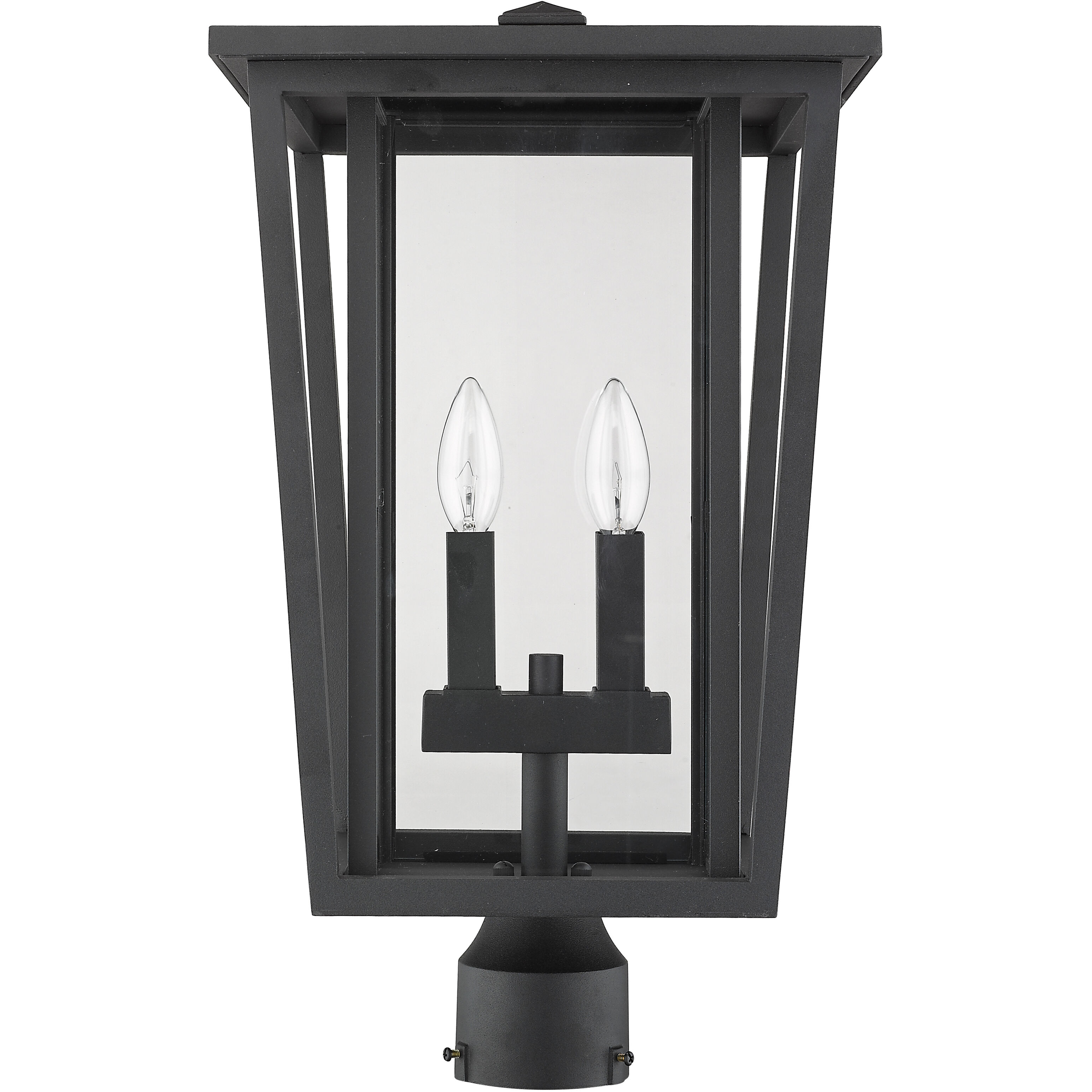 Seoul 2 Light 19.75 inch Black Outdoor Post Mount Fixture in 13