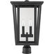 Seoul 2 Light 19.75 inch Black Outdoor Post Mount Fixture in 13