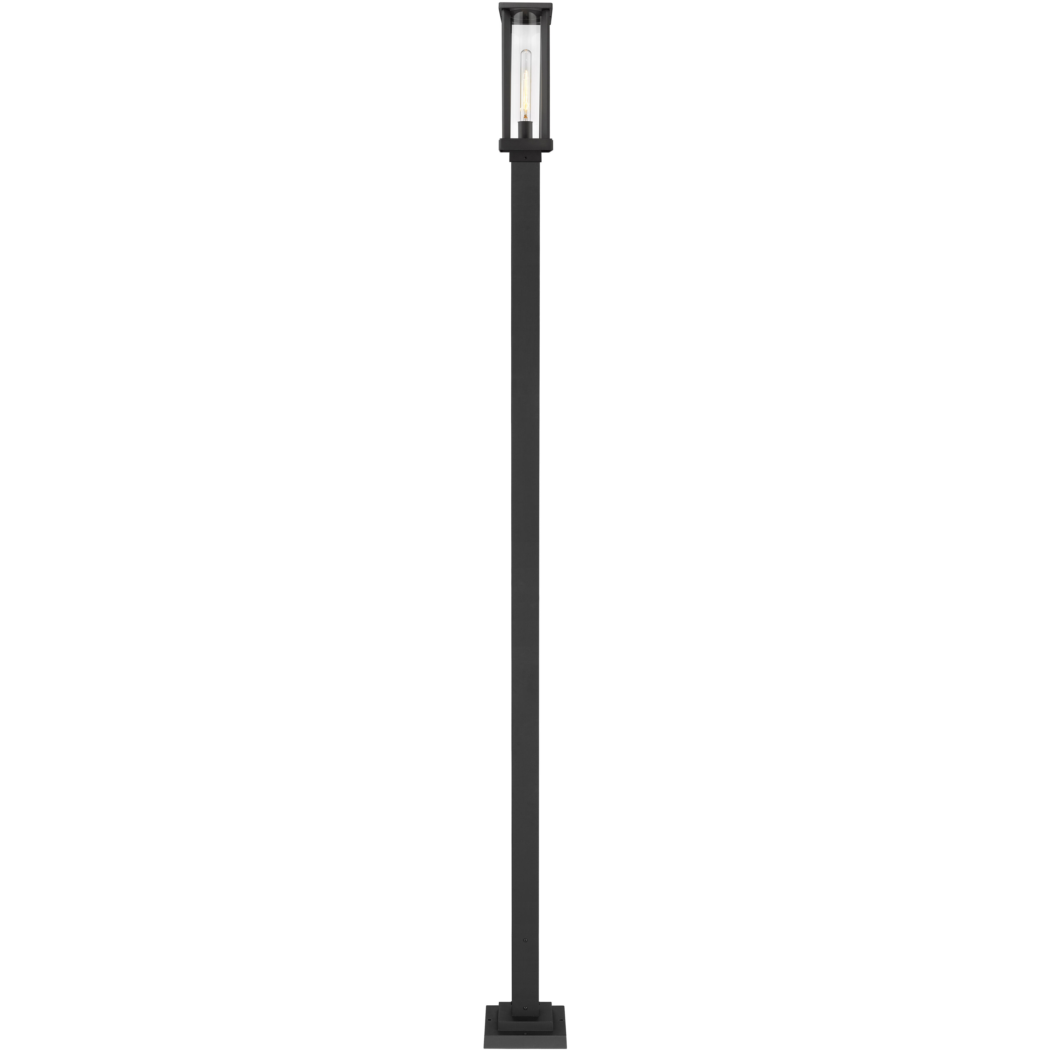 Glenwood 1 Light 109 inch Black Outdoor Post Mounted Fixture