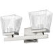 Astor 2 Light 16 inch Brushed Nickel Vanity Wall Light