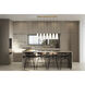 Farrell 7 Light 54 inch Modern Gold Linear Chandelier Ceiling Light