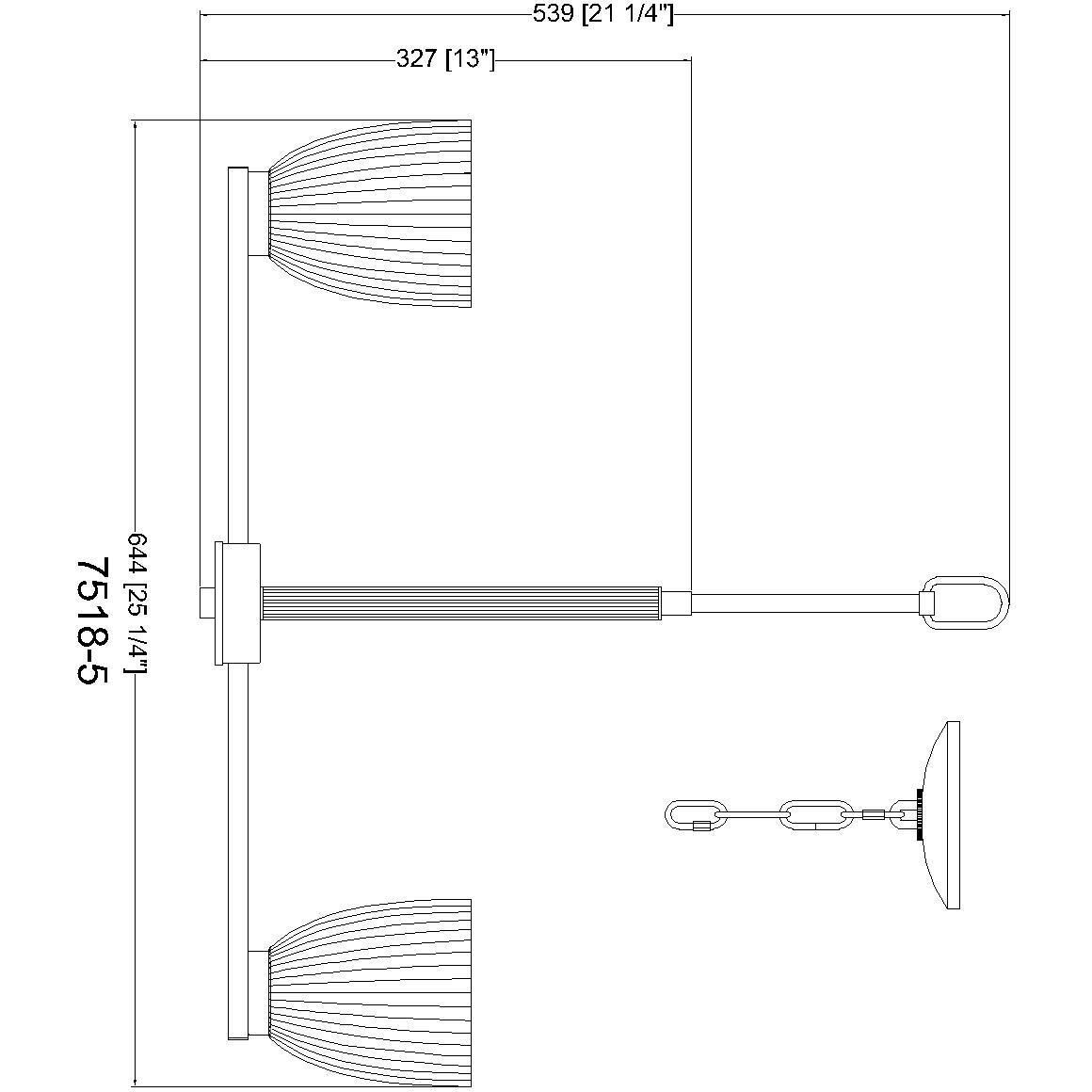 Naya 5 Light 25.25 inch Modern Gold Chandelier Ceiling Light