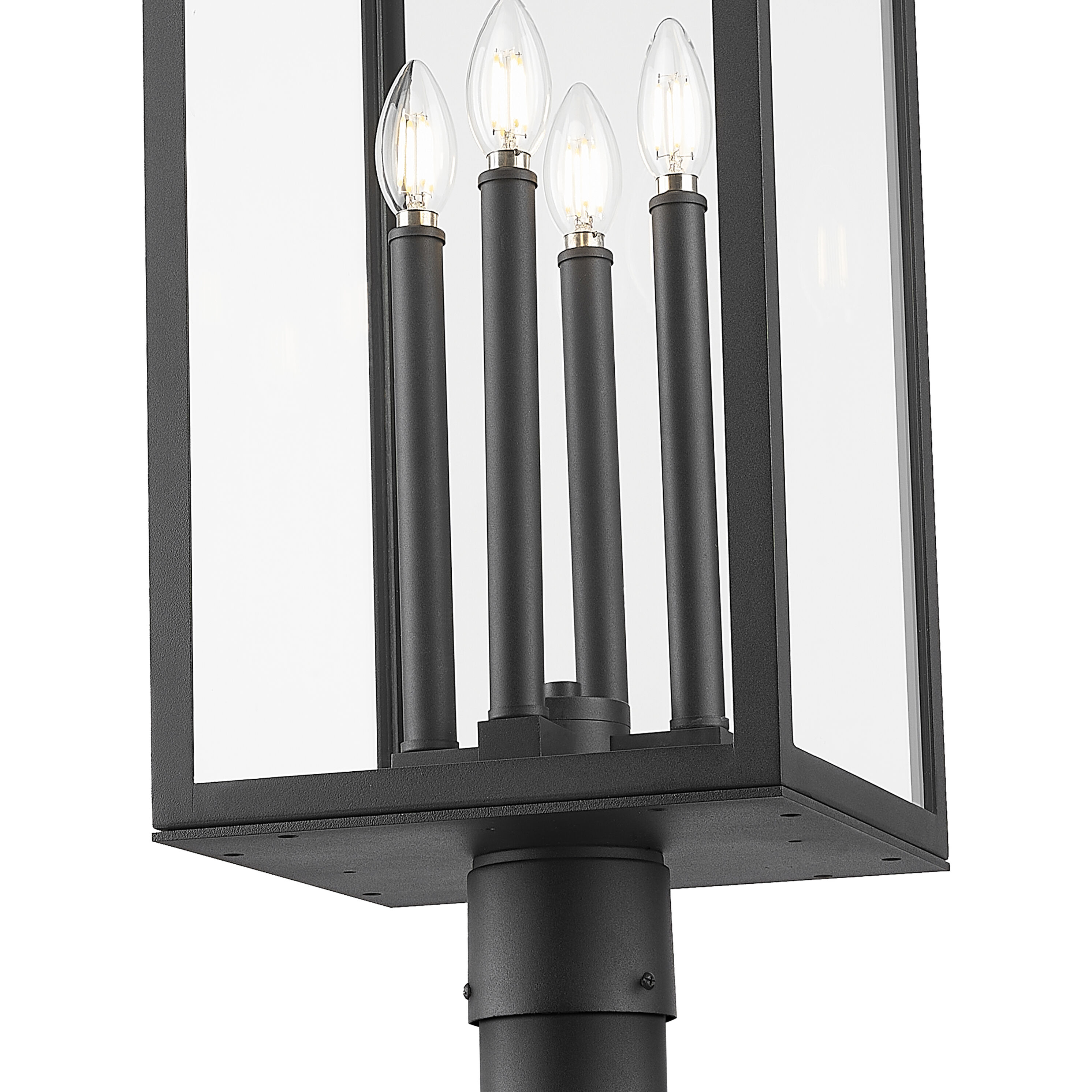 Nova 4 Light 109.5 inch Black Outdoor Post Mounted Fixture
