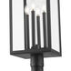 Nova 4 Light 109.5 inch Black Outdoor Post Mounted Fixture