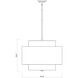 Harlech 3 Light 24.5 inch Bronze and Rubbed Brass Chandelier Ceiling Light in Bronze and Brass