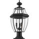 Westover 3 Light 22.25 inch Black Outdoor Pier Mounted Fixture