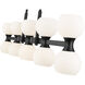 Artemis 10 Light 40 inch Matte Black Linear Chandelier Ceiling Light