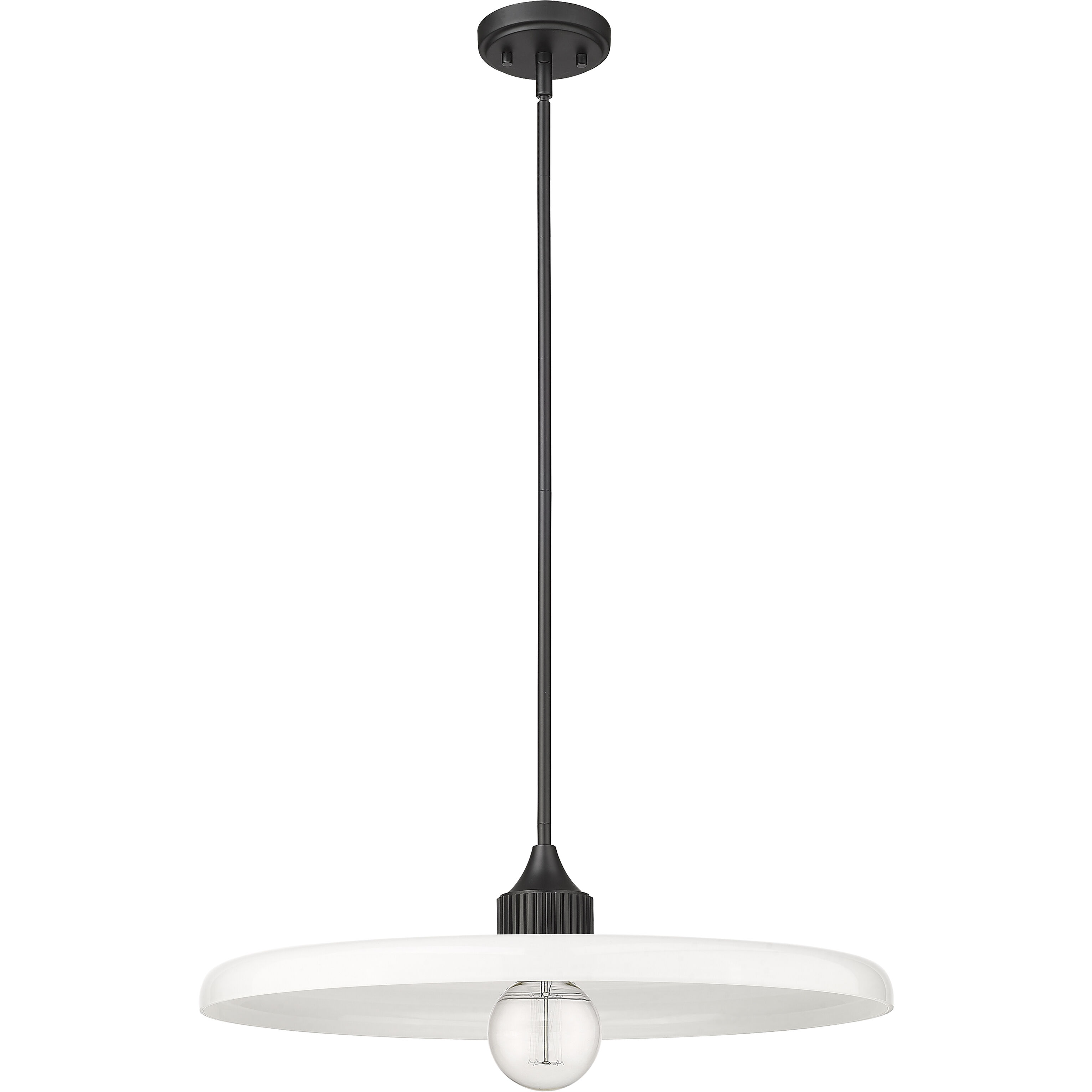 Paloma 1 Light 24 inch Matte Black Pendant Ceiling Light
