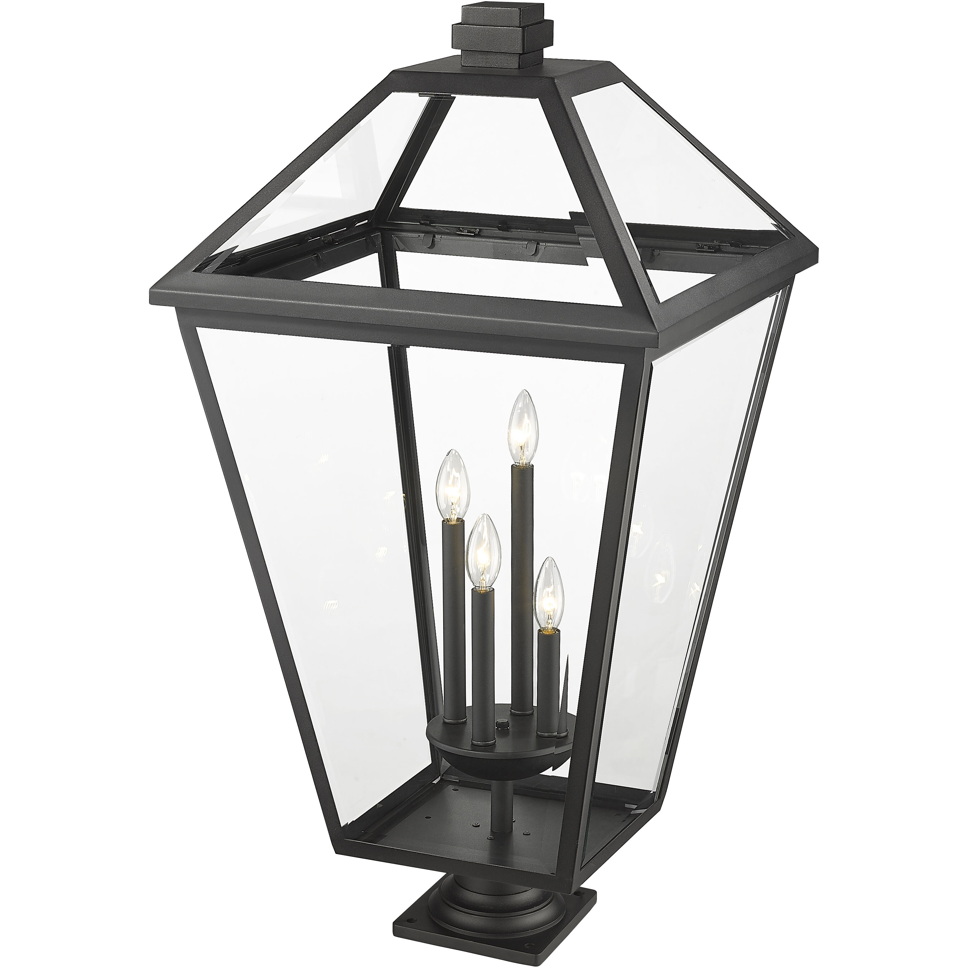 Talbot 4 Light 36.75 inch Black Outdoor Pier Mounted Fixture