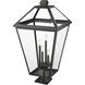 Talbot 4 Light 36.75 inch Black Outdoor Pier Mounted Fixture