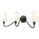Gianna 3 Light 32 inch Matte Black Wall Sconce Wall Light