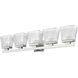 Astor 5 Light 36 inch Brushed Nickel Vanity Wall Light