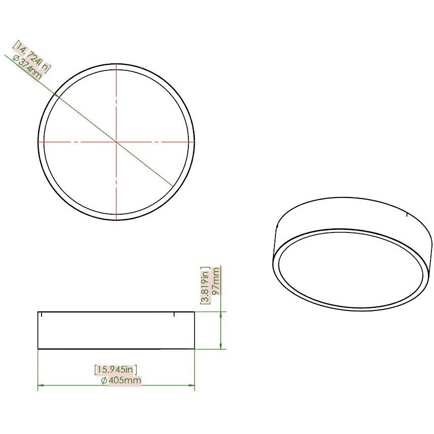 Coronado LED 16 inch Brushed Nickel Flush Mount Ceiling Light