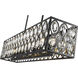 Dealey 7 Light 42.75 inch Matte Black Linear Chandelier Ceiling Light