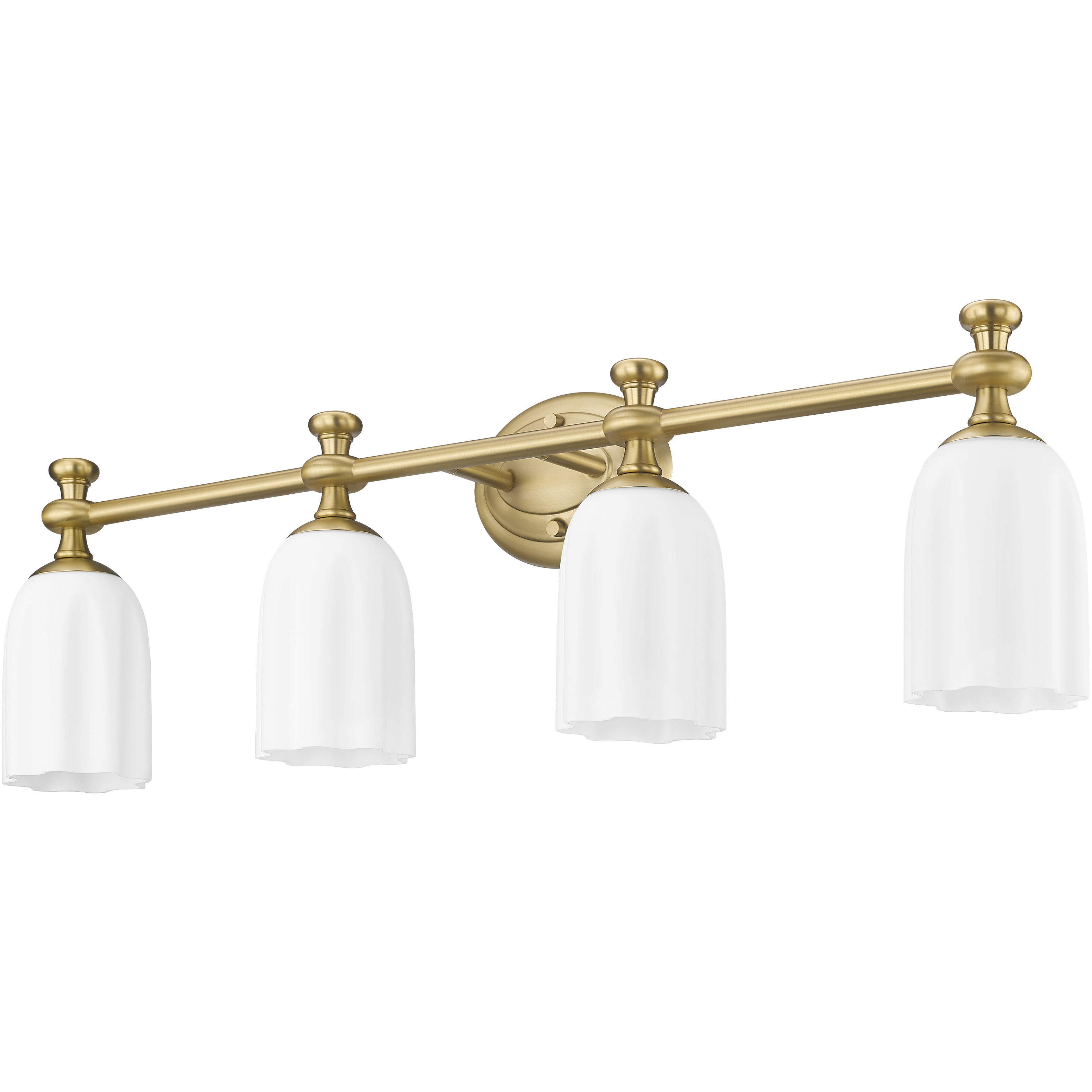 Orion 4 Light 31.25 inch Modern Gold Bath Vanity Light Wall Light