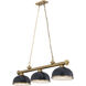 Cordon 3 Light 55.25 inch Heritage Brass Billiard Ceiling Light