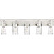Fontaine 5 Light 44 inch Brushed Nickel Vanity Wall Light