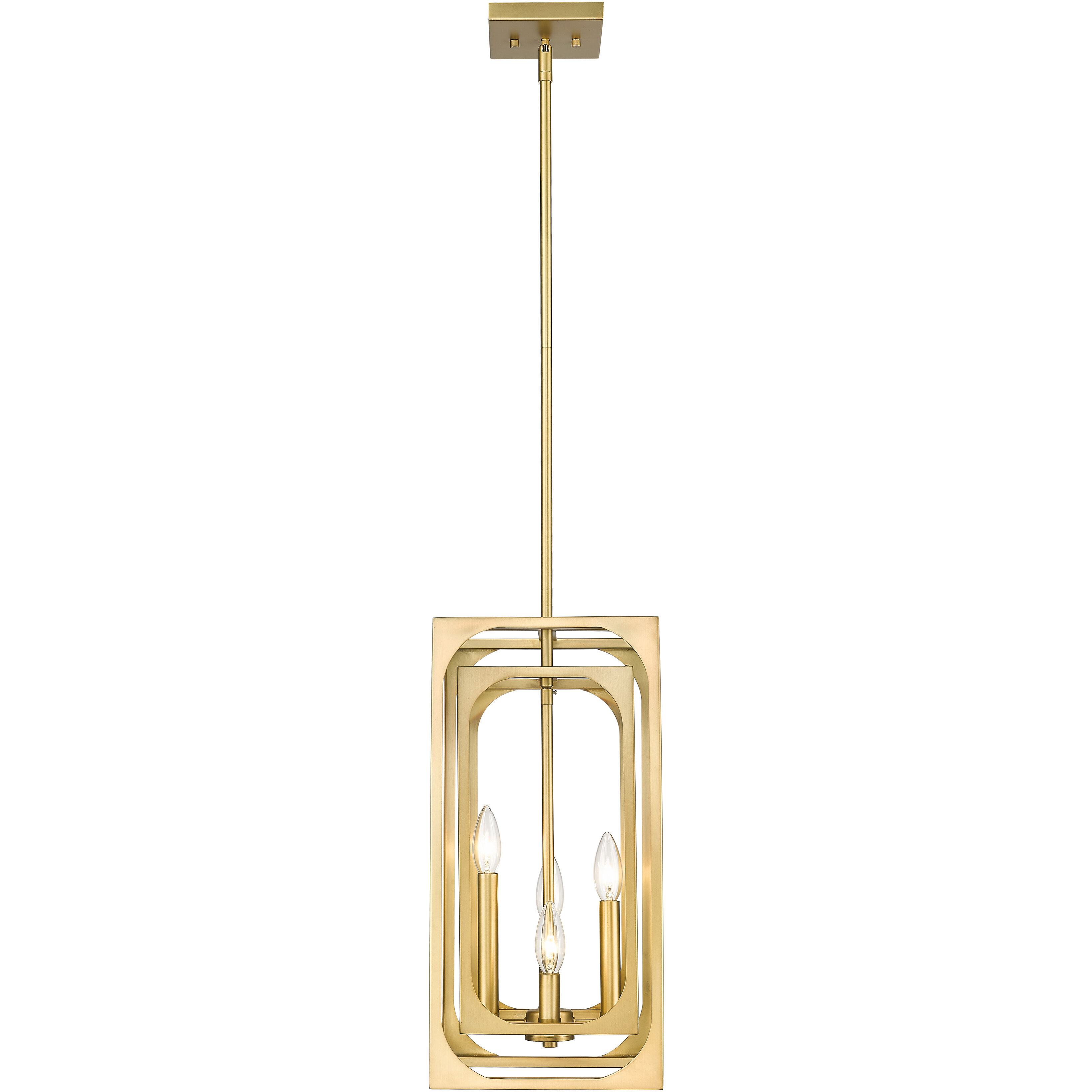 Easton 4 Light 9.25 inch Rubbed Brass Chandelier Ceiling Light