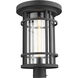 Jordan 1 Light 20.25 inch Black Outdoor Post Mount Fixture in 11